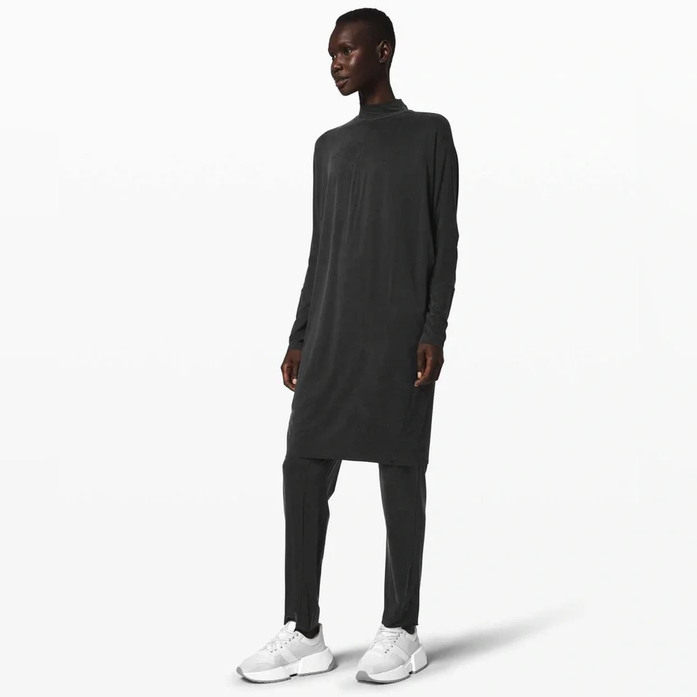 Lululemon Lab-Vindur Dress *FULL CUPRO DRESS• SUPER RARE•Black•NWOT NEW• Large - Picture 5 of 14